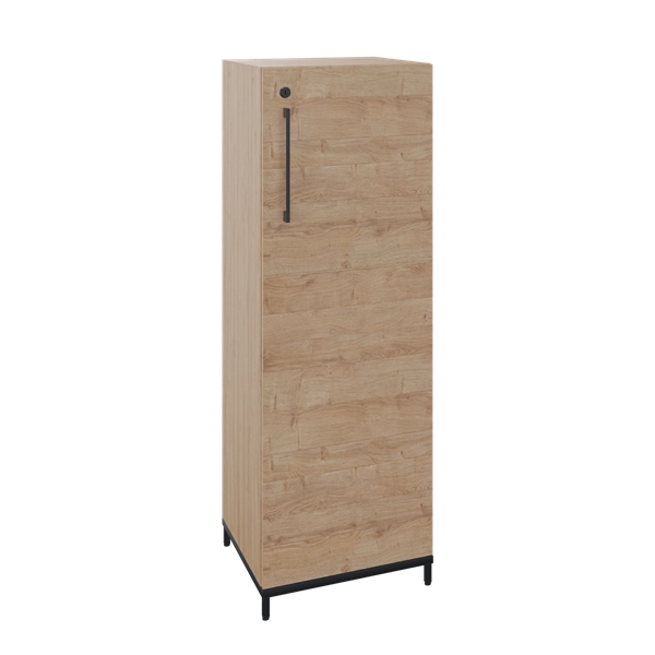 Een Flexwall kast 3 OH eiken YT-09A op metalen 4-poots sokkel 40x124x43cm met 1x draaideur koop je bij Meubels and More