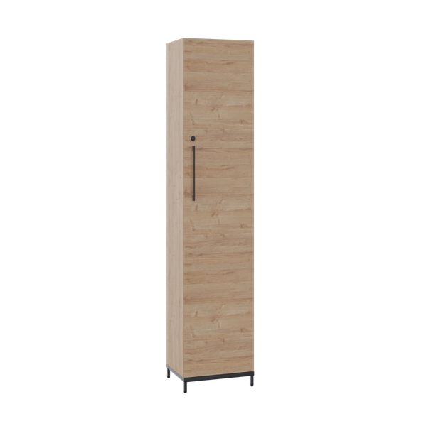 Een Flexwall kast 5 OH eiken YT-09A op metalen 4-poots sokkel 40x204x43cm met 1x draaideur koop je bij Meubels and More