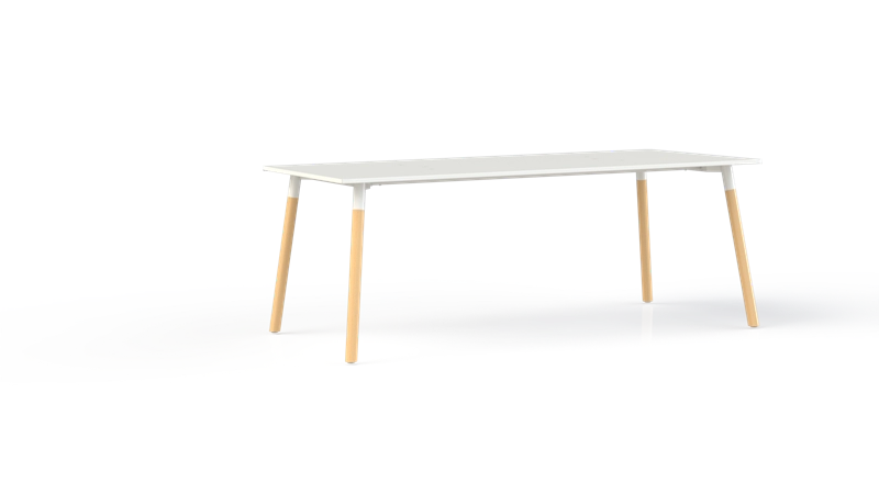 Een Tafel Corner rechthoekig blad 4-poot beuken 75cm hoog koop je bij Meubels and More