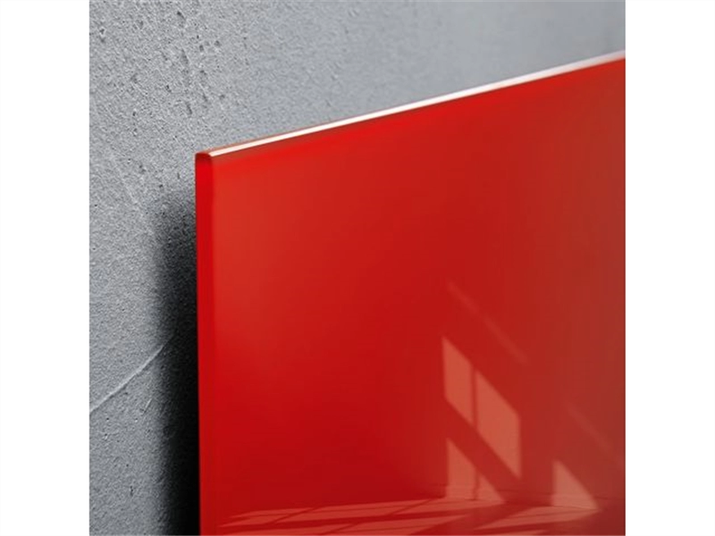 Glas-magneetbord Artverum 480x480x15mm rood