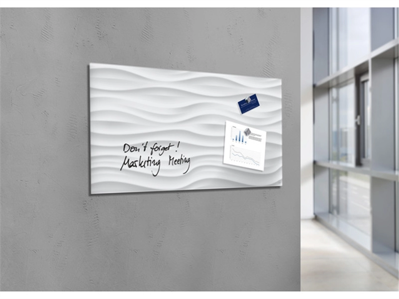 Een Glas-magneetbord Artverum 910x460x15mm White Wave koop je bij Meubels and More