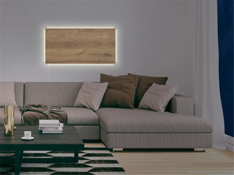 Een Glas-magneetbord Artverum LED 910x460x15 Natural Wood koop je bij Meubels and More