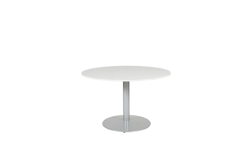 Een Linesto V vergadertafel rond 120cm vaste hoogte 74cm koop je bij Meubels and More