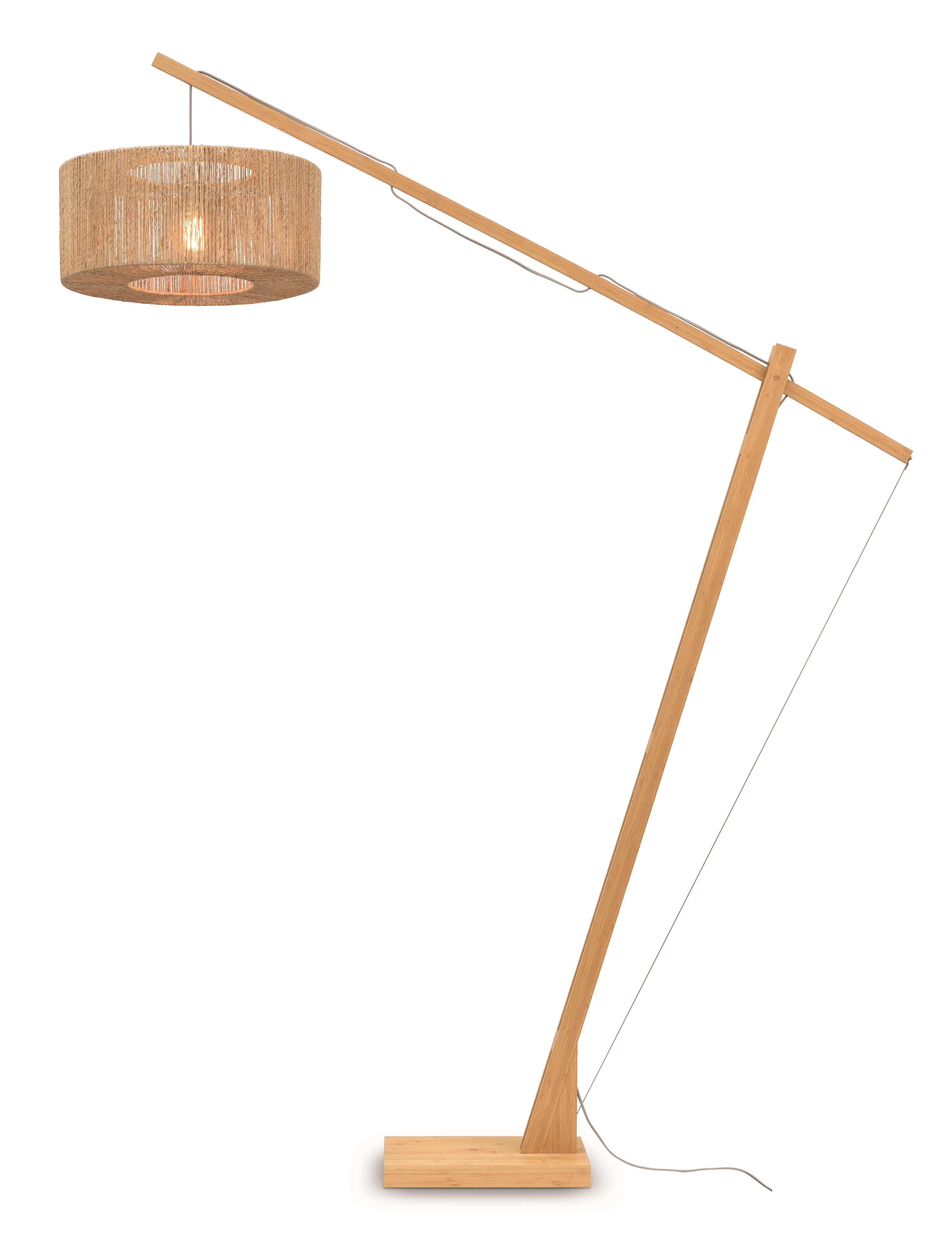 Een Vloerlamp Iguazu bamboe jute h.207cm kap dia.50x22cm nat. koop je bij Meubels and More