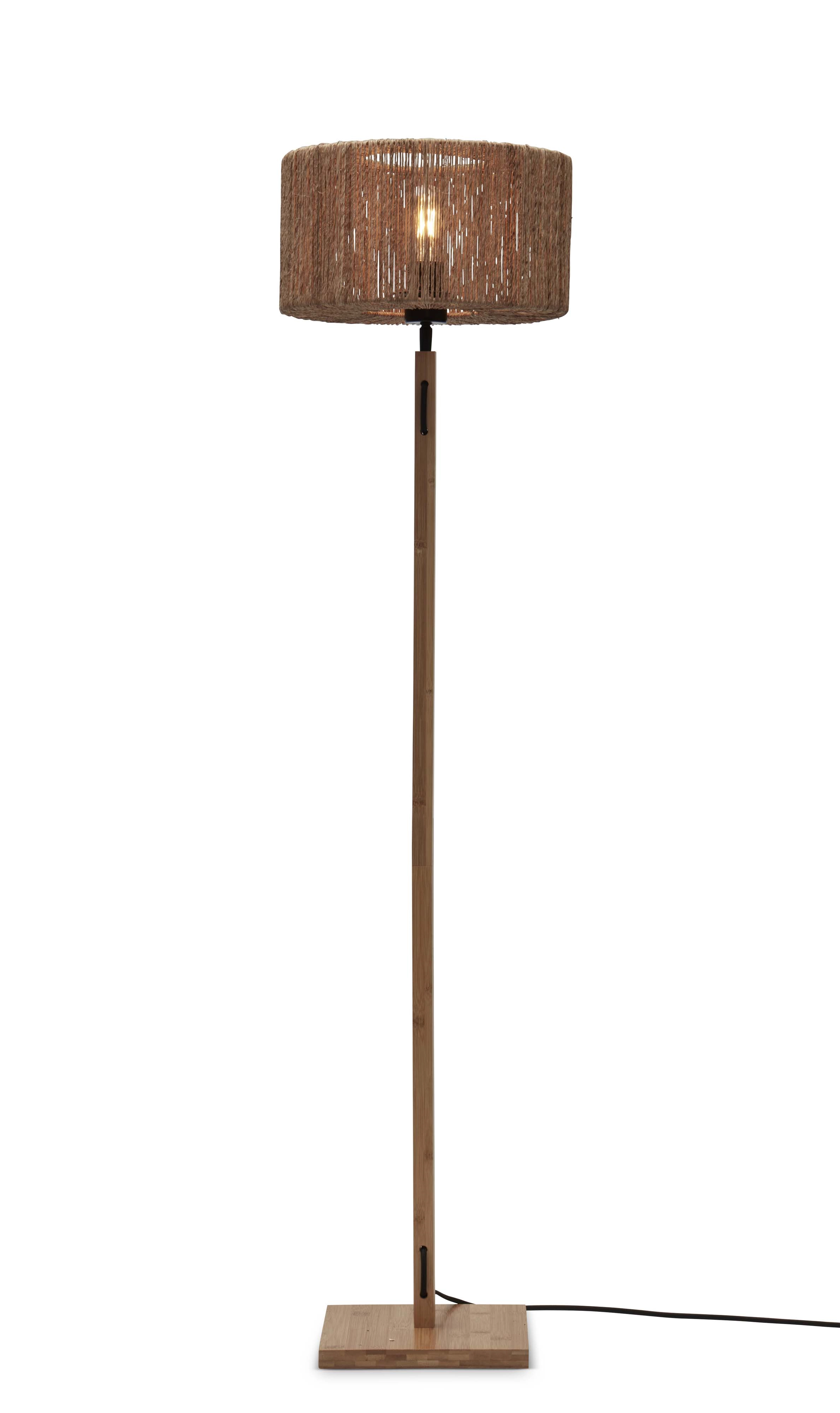 Een Vloerlamp Iguazu recht bamboe nat h.125cm kap 30x16cm jute nat. koop je bij Meubels and More