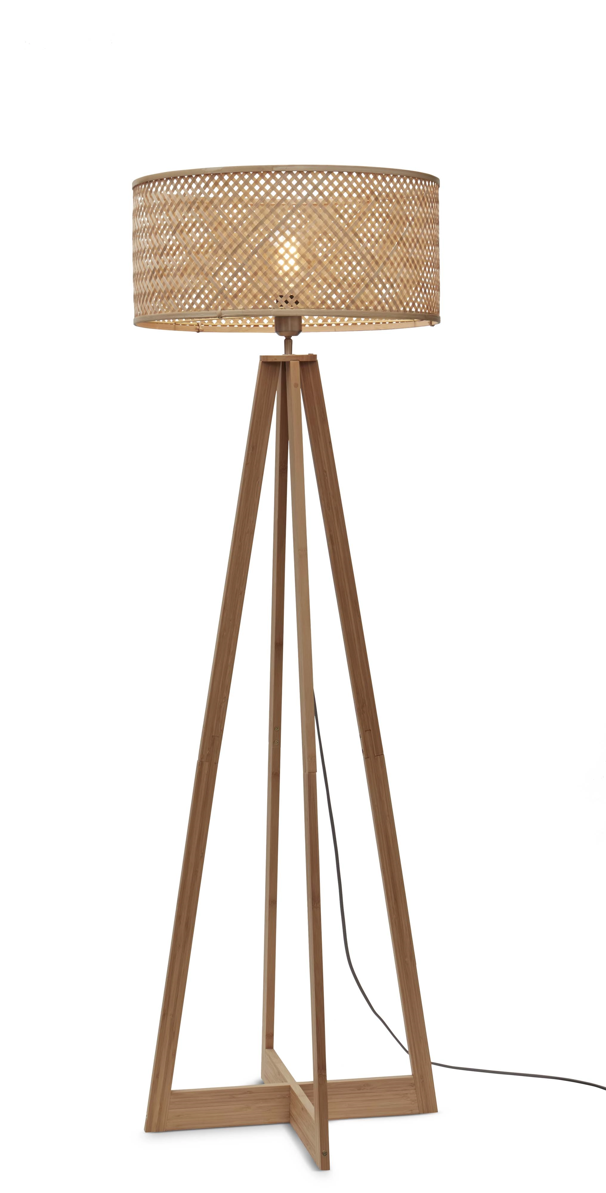 Een Vloerlamp Java 4-poot bamboe nat h.145cm kap dia.50xh.22cm nat. koop je bij Meubels and More