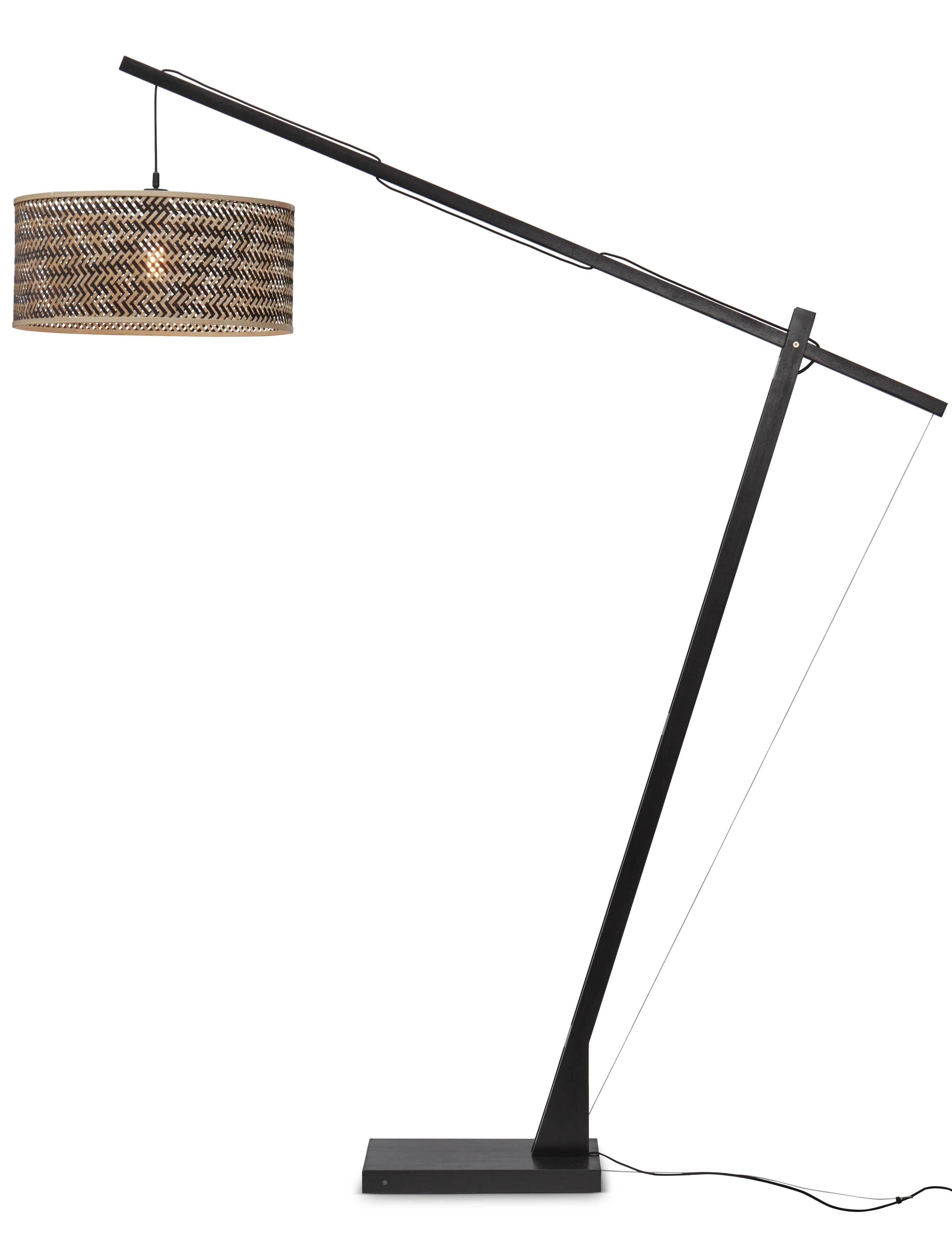 Een Vloerlamp Java XL bamboe zw h.207cm kap dia. 50xh.22cm zw. nat. koop je bij Meubels and More