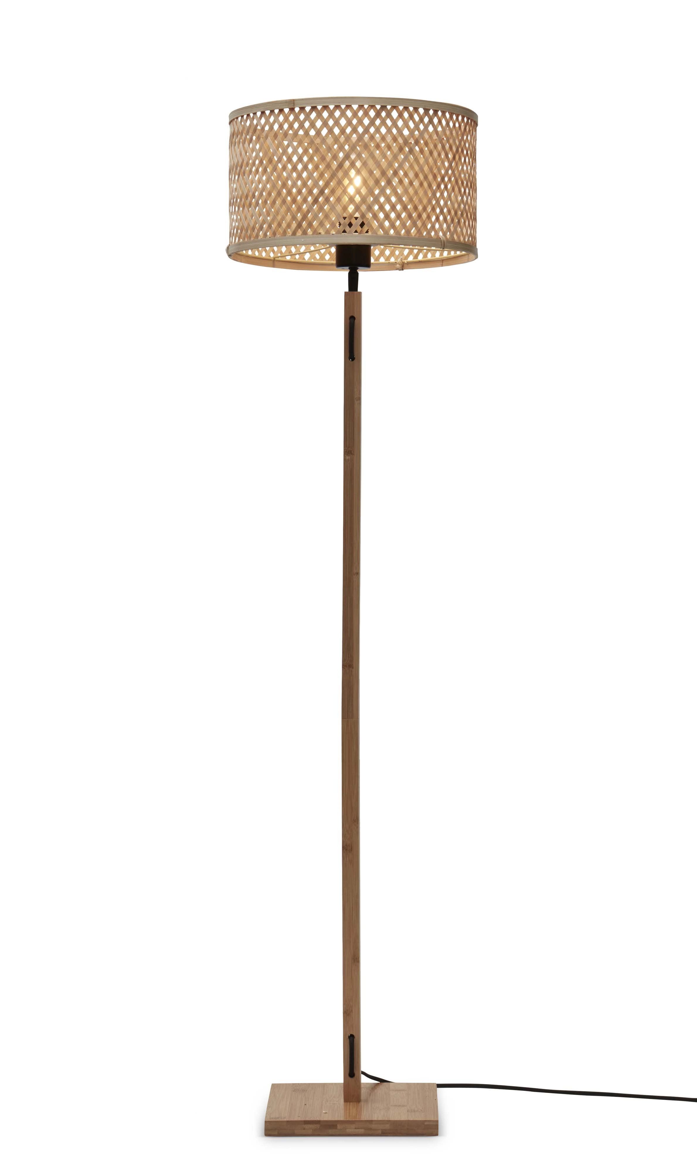 Een Vloerlamp Java recht bamboe nat h.128cm kap dia.32xh.18cm nat. koop je bij Meubels and More