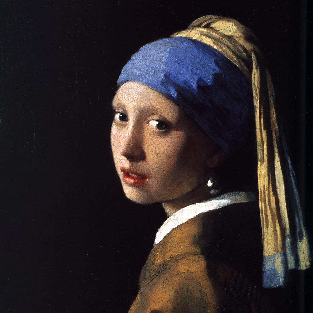 Een Wanddecoratie Girl with a Pearl Earring by Johannes Vermeer 74x74cm Dibond wit koop je bij Meubels and More