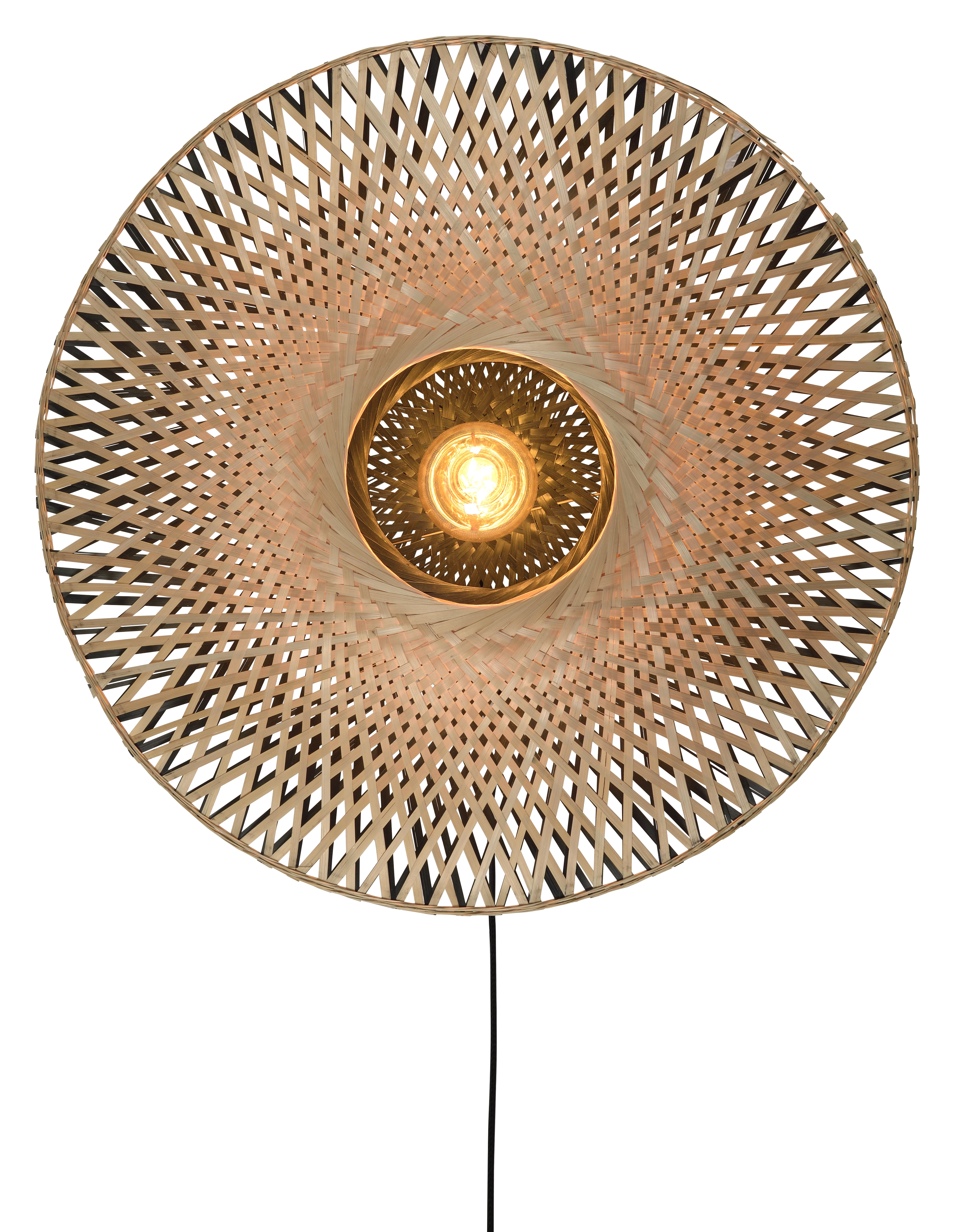 Een Wandlamp Kalimantan bamboe plat dia.87xh.20cm L koop je bij Meubels and More