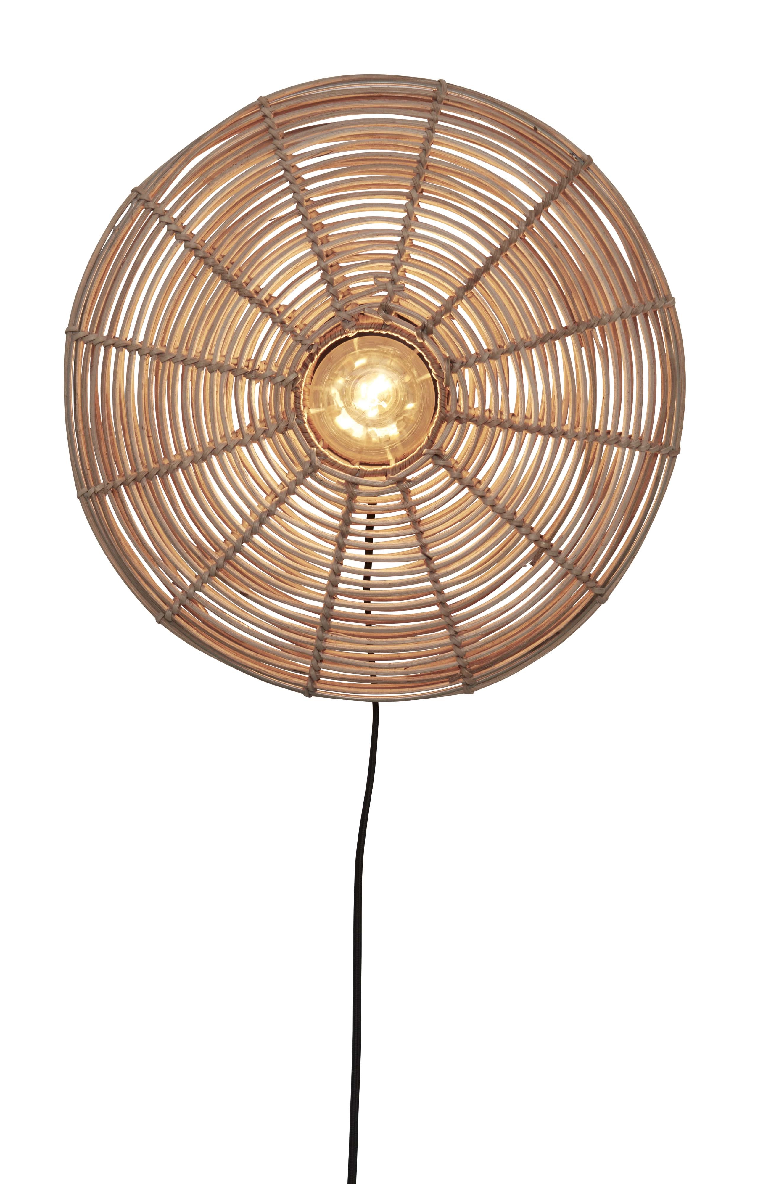 Een Wandlamp Tanami rotan schijf S dia.40xh.10cm naturel koop je bij Meubels and More