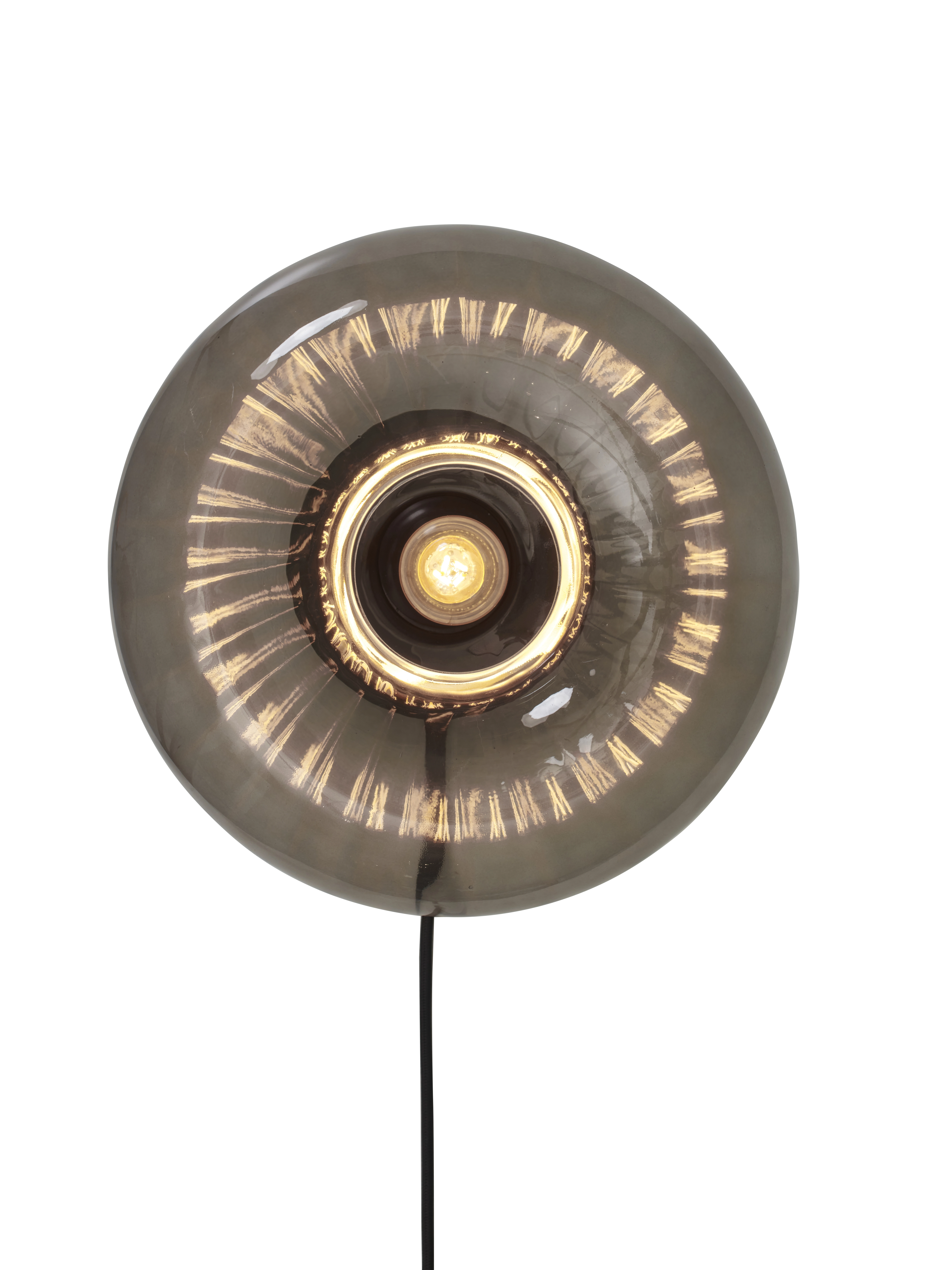 Een Wandlamp glas Brussels rond dia.27x14cm antraciet koop je bij Meubels and More