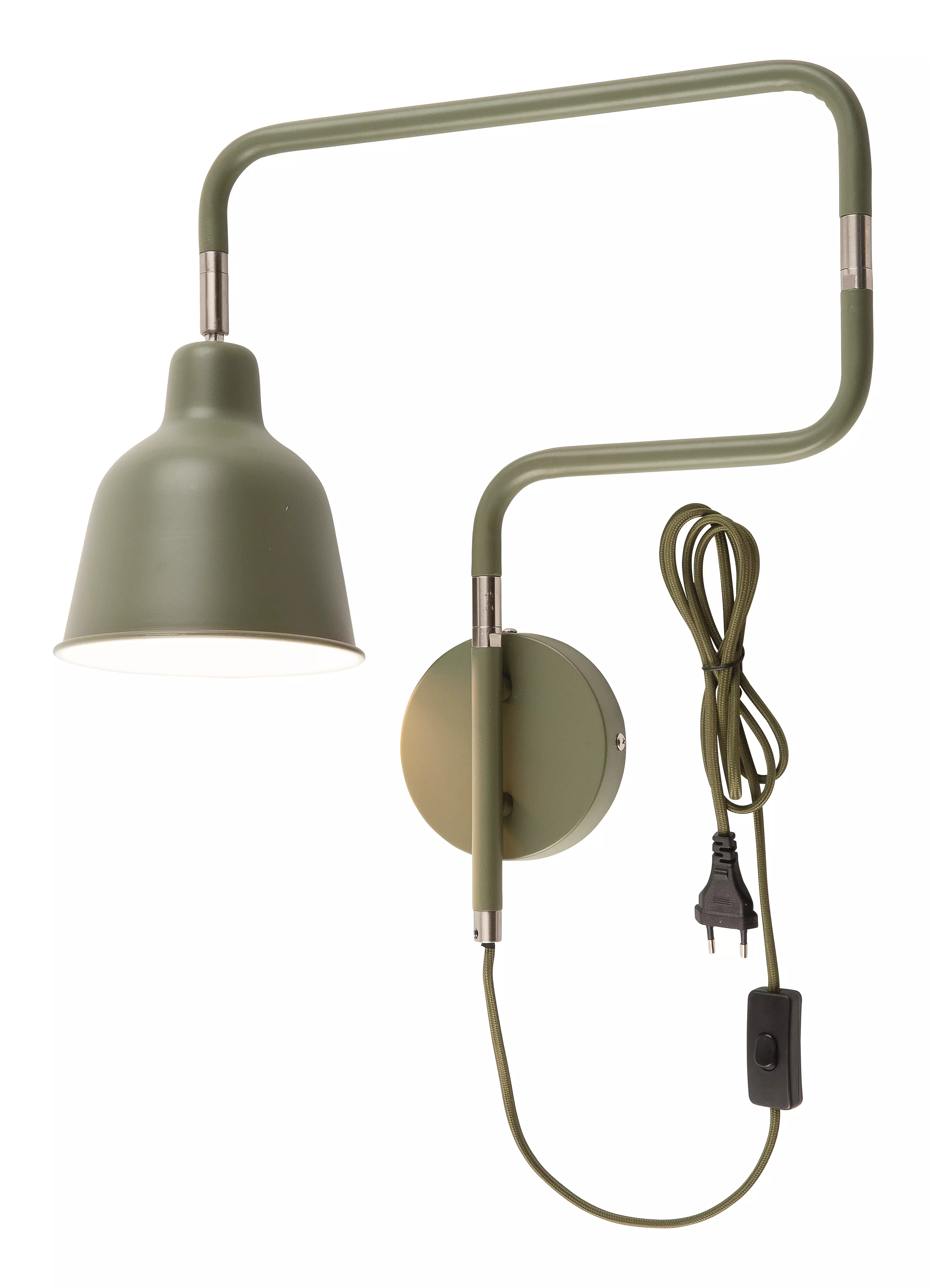 Een Wandlamp ijzer London b.44xh.40cm kap dia.16xh.16cm olijfgroen koop je bij Meubels and More