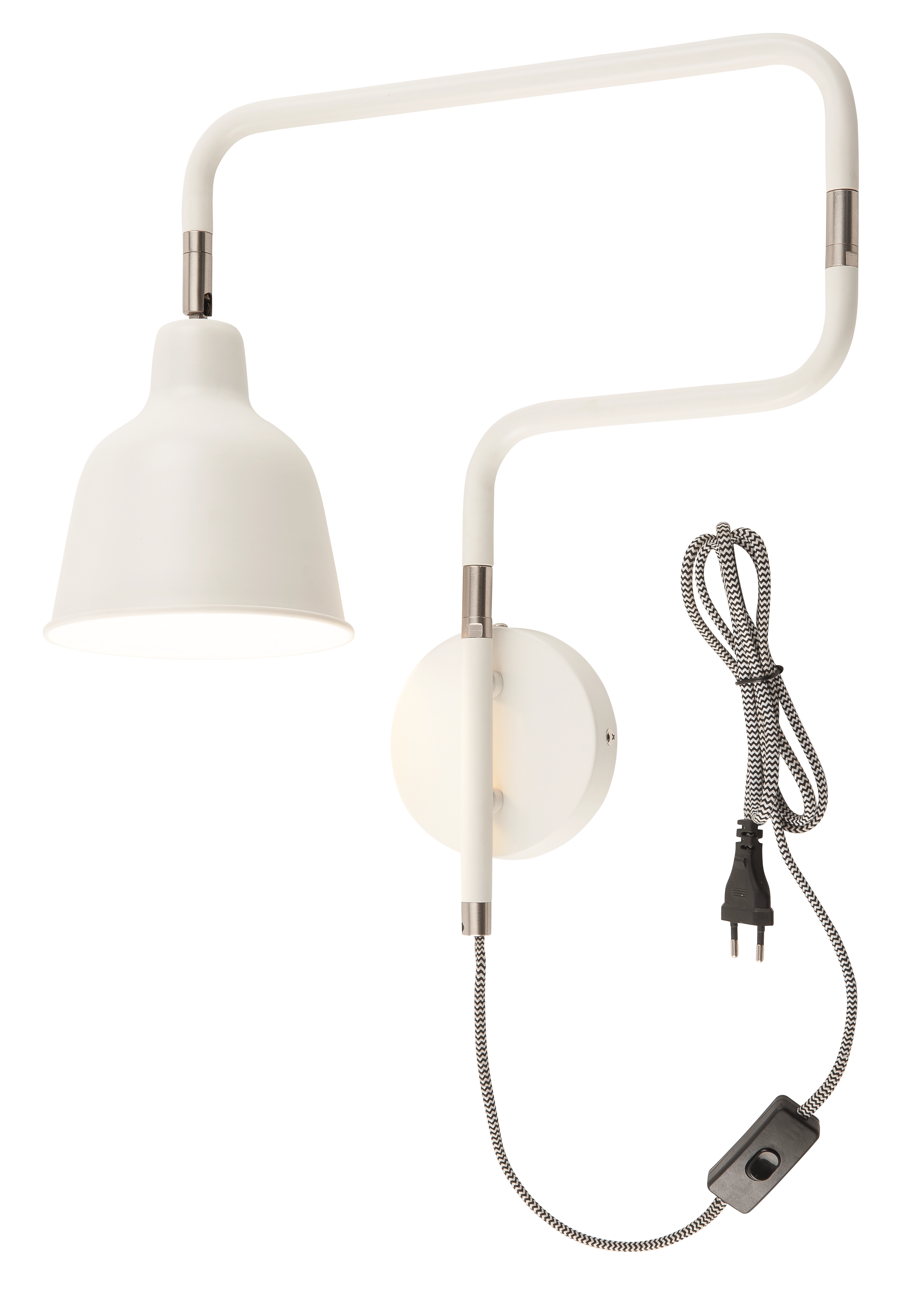 Een Wandlamp ijzer London b.44xh.40cm kap dia.16xh.16cm wit koop je bij Meubels and More