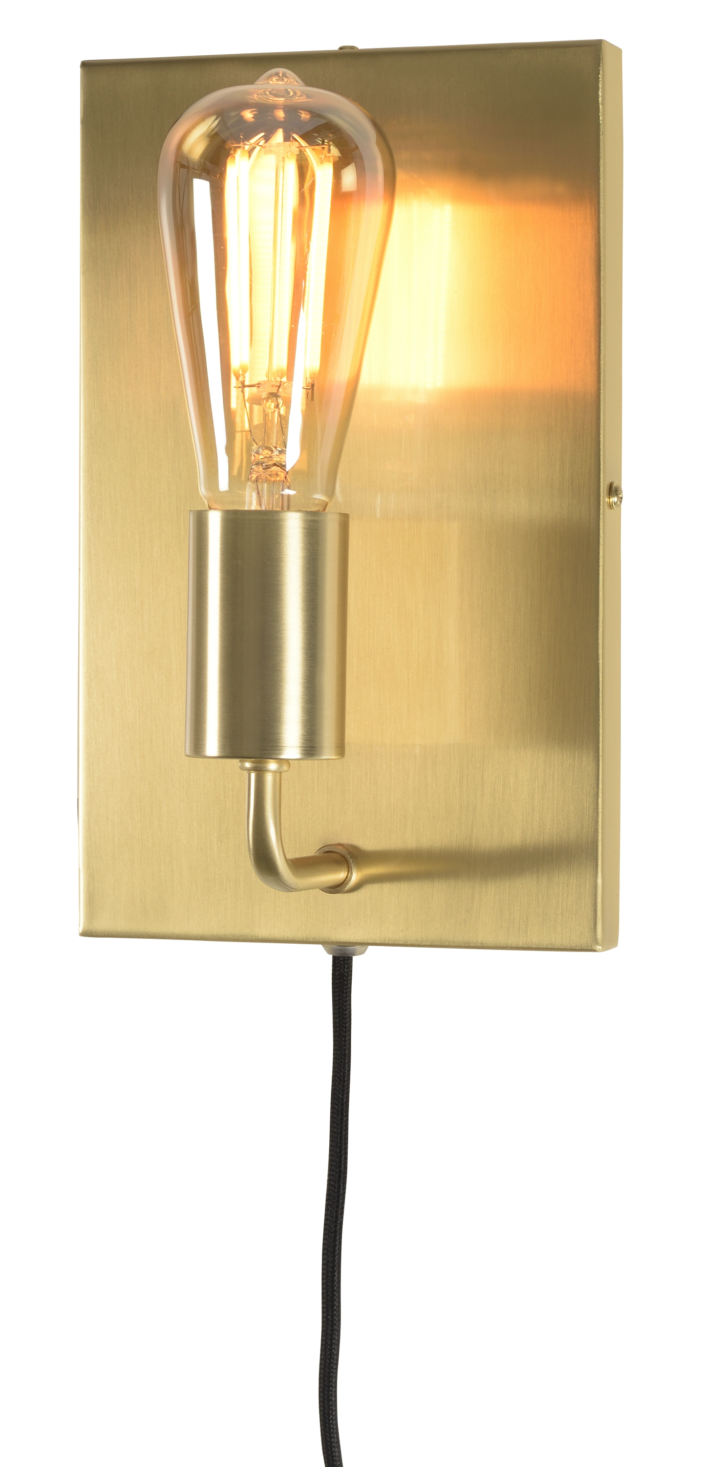 Een Wandlamp ijzer Madrid 15xh.25cm goud L koop je bij Meubels and More