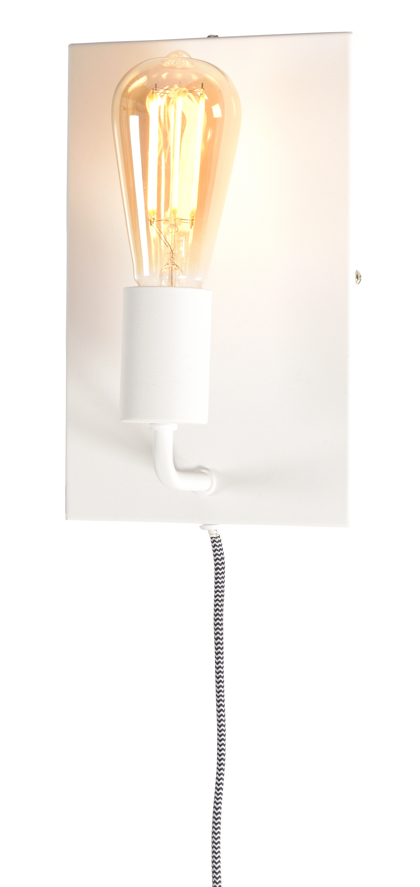 Een Wandlamp ijzer Madrid b.15xh.25cm wit L koop je bij Meubels and More