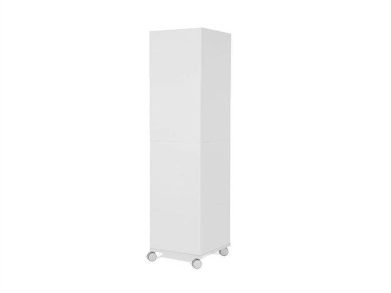 Whiteboard Skincube 55x55x200cm mobiel wit met 4 zijden