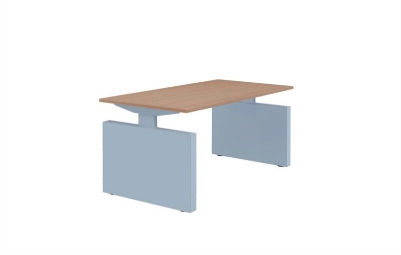 Een Bureau Basic recht met zijwangen instelbaar 62-86cm met kabelgoot koop je bij Meubels and More