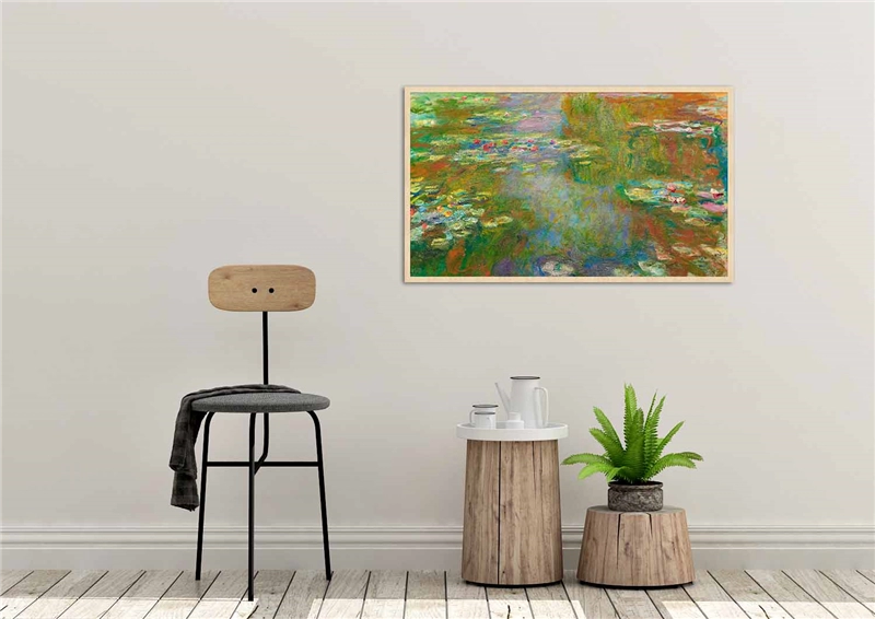 Een Wanddecoratie Lily Pond 118x70cm Forex met blanke lijst koop je bij Meubels and More