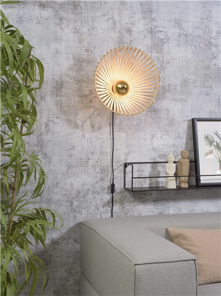 Een Wandlamp Bromo bamboe asymm dia.40x11cm naturel S koop je bij Meubels and More