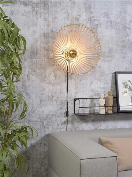 Een Wandlamp Bromo bamboe asymm dia.50x12cm naturel M koop je bij Meubels and More