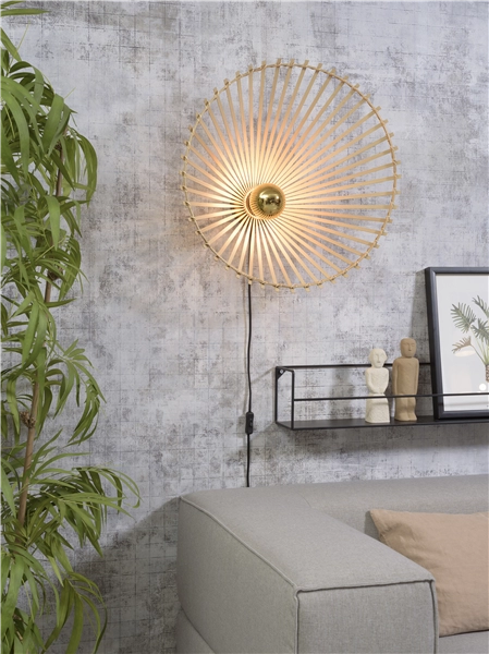 Een Wandlamp Bromo bamboe asymm dia.60x13cm naturel L koop je bij Meubels and More