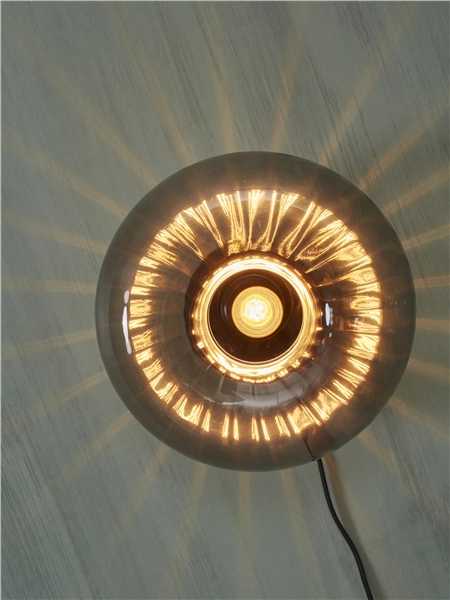 Een Wandlamp glas Brussels rond dia.27x14cm antraciet koop je bij Meubels and More