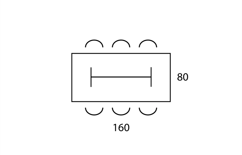 Een Bartafel V-leg rechtblad 120-200cm op 4 poten koop je bij Meubels and More