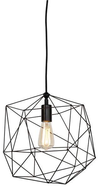 Een Hanglamp draadijzer Copenhagen dia.35xh.36cm zwart koop je bij Meubels and More