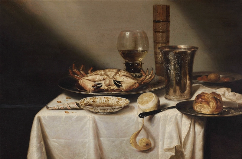 Een Wanddecoratie Still life by Jan Albertsz Rotius 148x98cm Dibond wit koop je bij Meubels and More