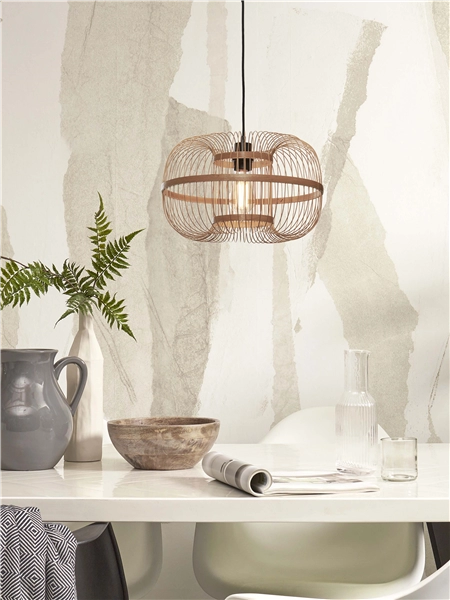 Een Hanglamp Hokkaido S bamboe h.25xdia.38cm naturel koop je bij Meubels and More