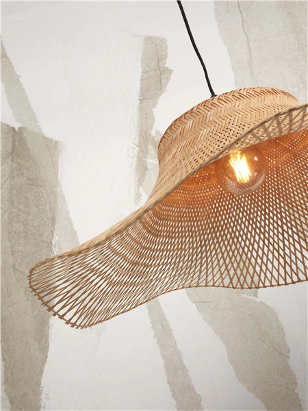 Een Hanglamp Ibiza bamboe wavy dia.50xh.15cm naturel S koop je bij Meubels and More