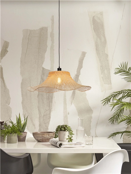 Een Hanglamp Ibiza bamboe wavy dia.65xh.20cm naturel L koop je bij Meubels and More