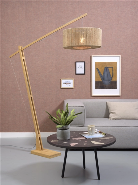 Een Vloerlamp Iguazu bamboe jute h.207cm kap dia.50x22cm nat. koop je bij Meubels and More