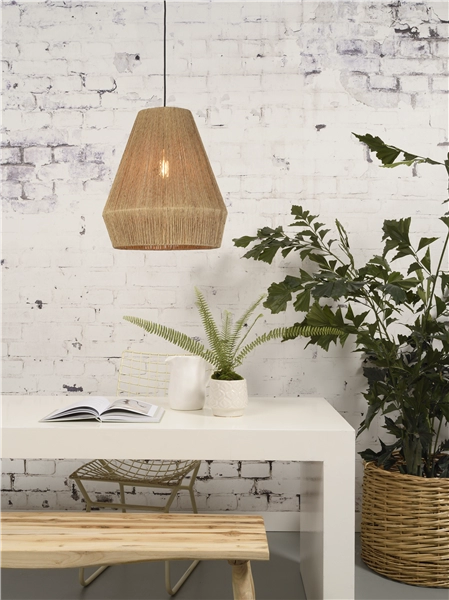 Een Hanglamp Iguazu jute dia.40xh.47cm naturel S koop je bij Meubels and More