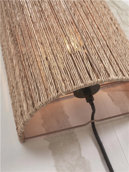 Een Wandlamp Iguazu jute halfrond h.32x25cm naturel L koop je bij Meubels and More