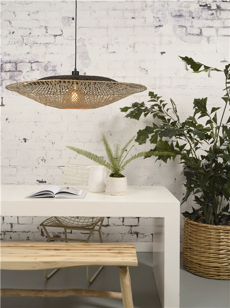 Een Hanglamp Kalimantan bamboe plat dia.87xh.20cm L koop je bij Meubels and More