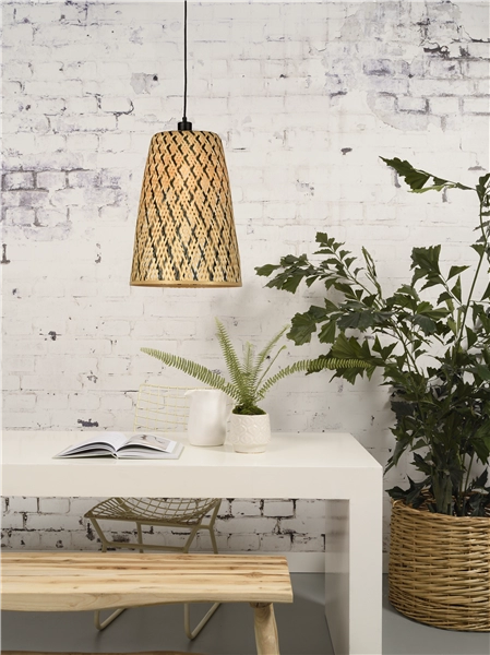 Een Hanglamp Kalimantan bamboe taps dia.34xh.48cm S koop je bij Meubels and More