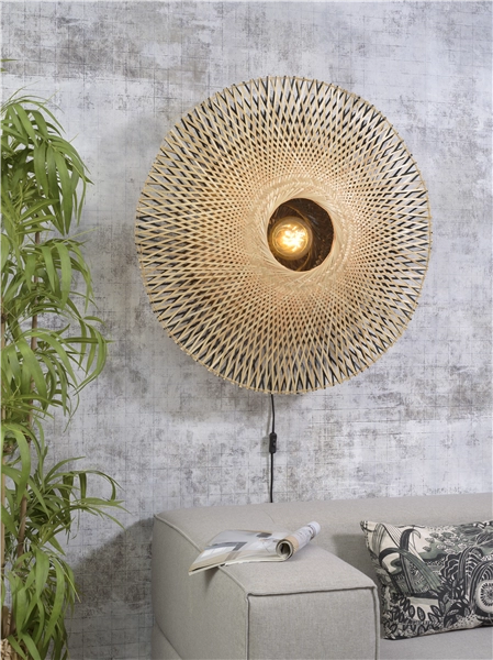 Een Wandlamp Kalimantan bamboe plat dia.87xh.20cm L koop je bij Meubels and More