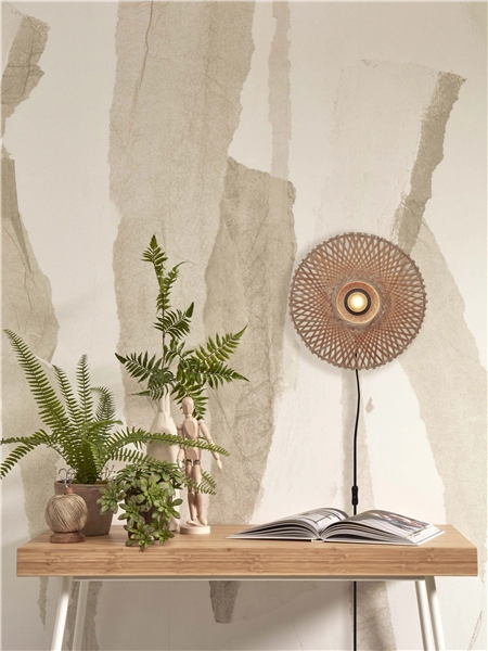 Een Wandlamp Kalimantan XS bamboe dia.30x8cm naturel koop je bij Meubels and More