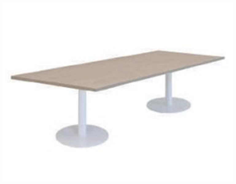 Een Kolom tafel recht 2 ronde voeten 50cm vaste hoogte 75 cm koop je bij Meubels and More