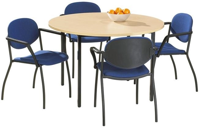 Een Tafel 4-poot rond 120 cm koop je bij All Office Kuipers BV