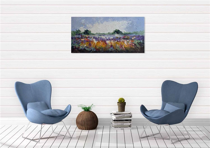 Een Wanddecoratie Escaping the Background 140x70cm Olieverf koop je bij Meubels and More