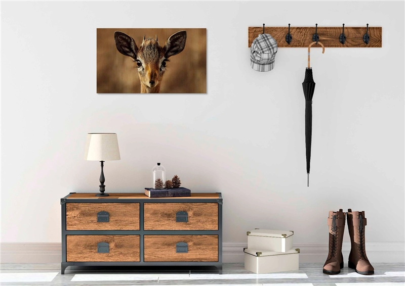 Een Wanddecoratie European Wildlife 010 118x70cm Hout met leren lussen koop je bij Meubels and More