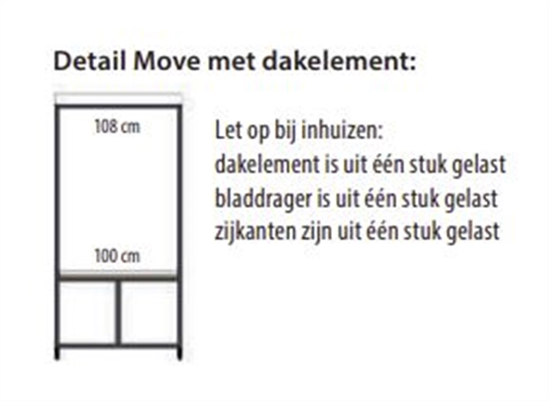 Een Bespreek- en lunchtafel Move met rooster dak en frame op 4 wielen 75cm bladhoogte koop je bij Meubels and More