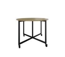 Een Bespreek- en lunchtafel Move rond 140cm met 4 wielen 90cm bladhoogte koop je bij Meubels and More