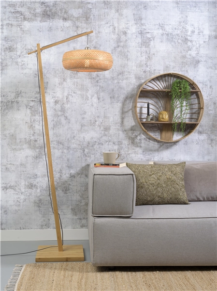 Een Vloerlamp Palawan bamboe nat h.176cm kap 40x15cm naturel koop je bij Meubels and More