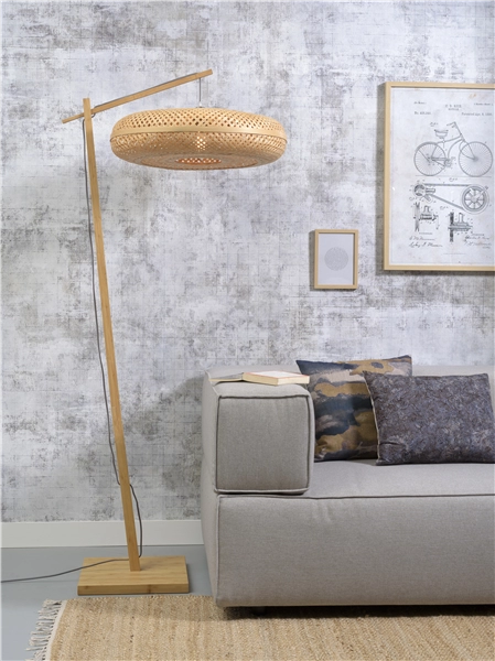 Een Vloerlamp Palawan bamboe naturel h.176cm shade 60x15cm naturel koop je bij Meubels and More