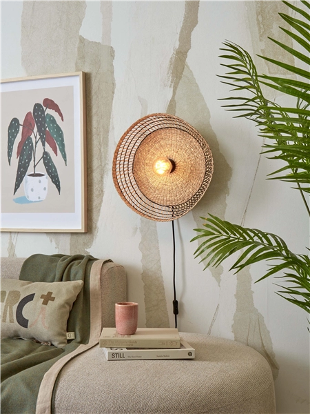 Een Wandlamp Pantanal zeegras dia.45xh.9cm naturel zwart koop je bij Meubels and More