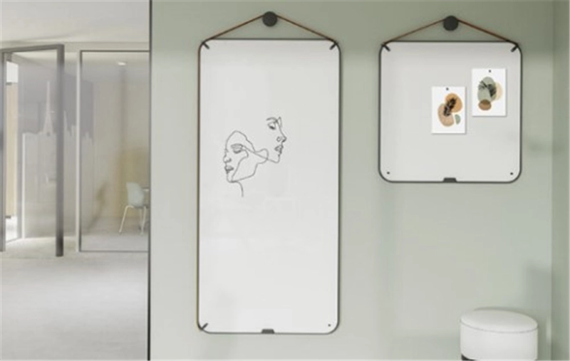 Een Portable whiteboard of krijtbord dubbelzijdig zwarte rubberen rand en wandknop koop je bij Meubels and More